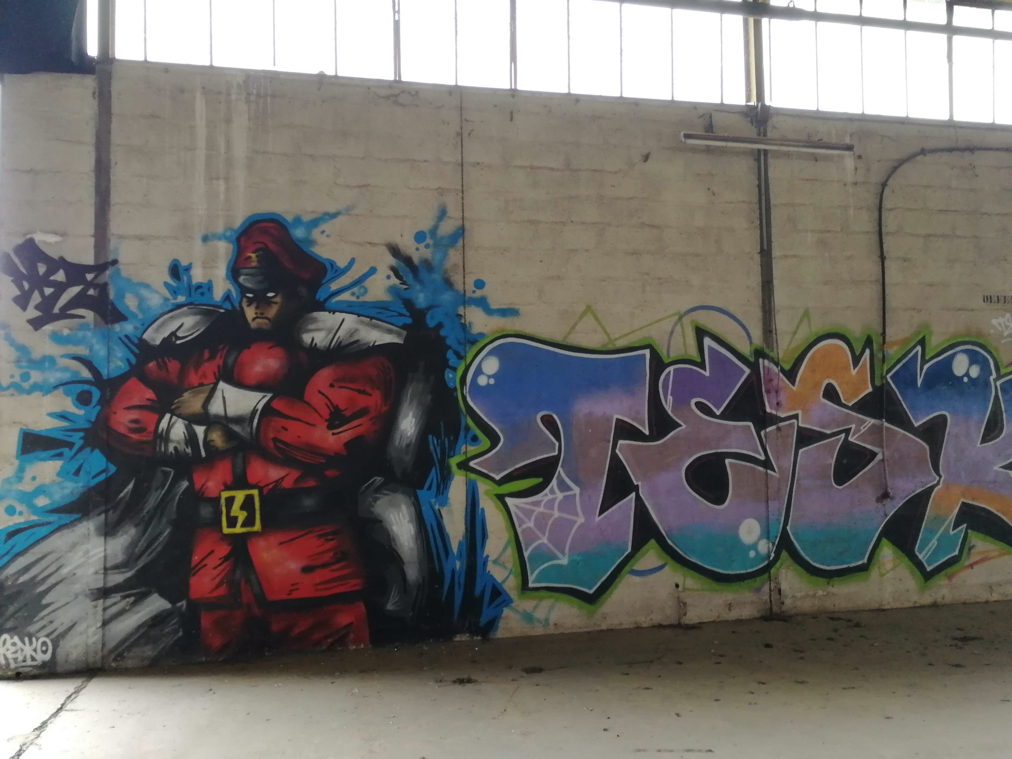 Graffiti 1411 M. Bison, street fighter capturé par Rabot à Issé France