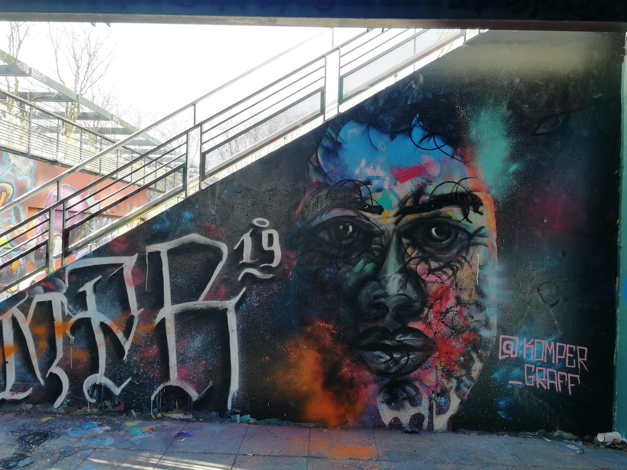 Graffiti 1483  by the artist Komper captured by Rabot in Angers France
