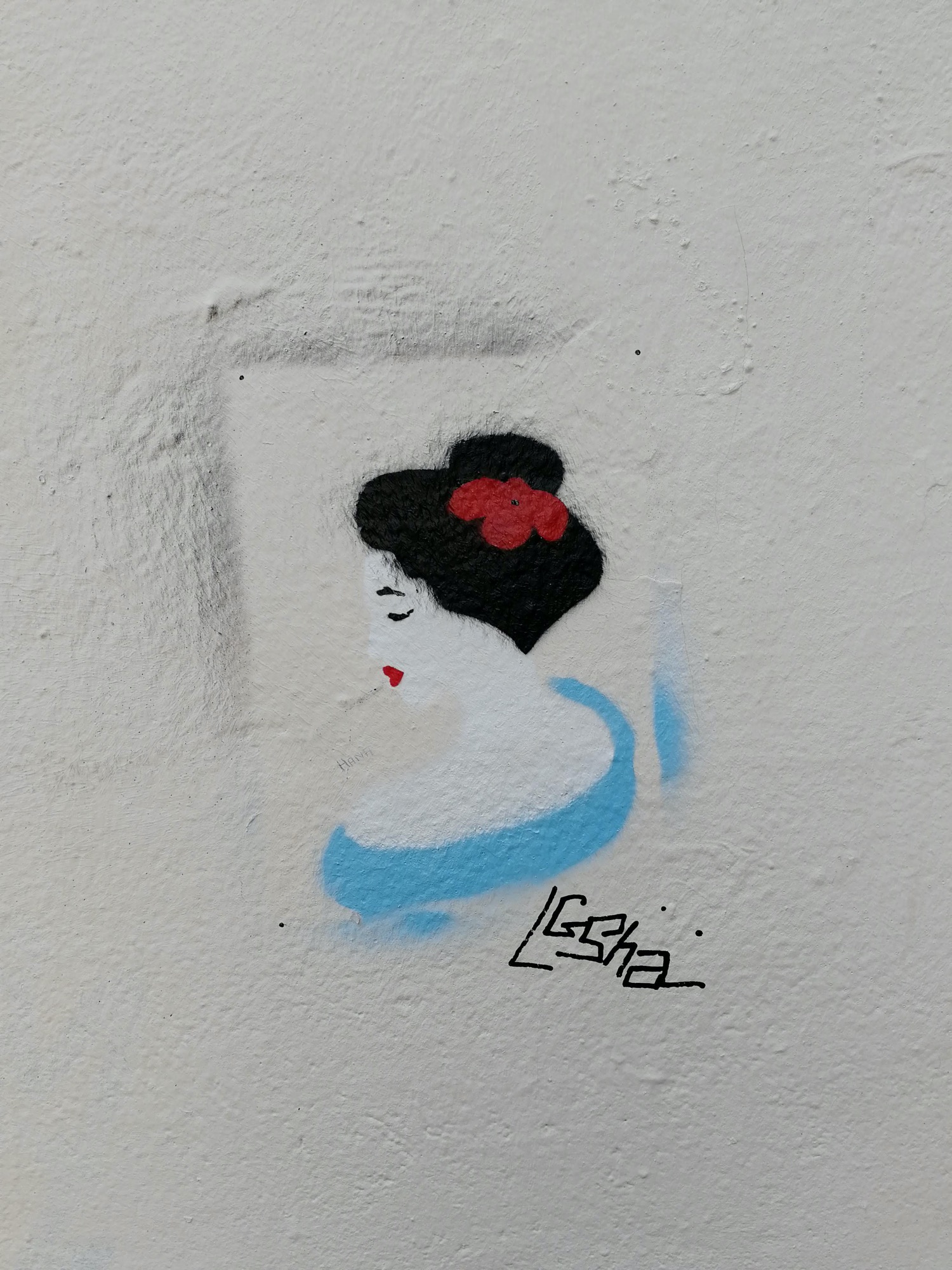 Graffiti 1552 Geisha captured by Rabot in Lyon France