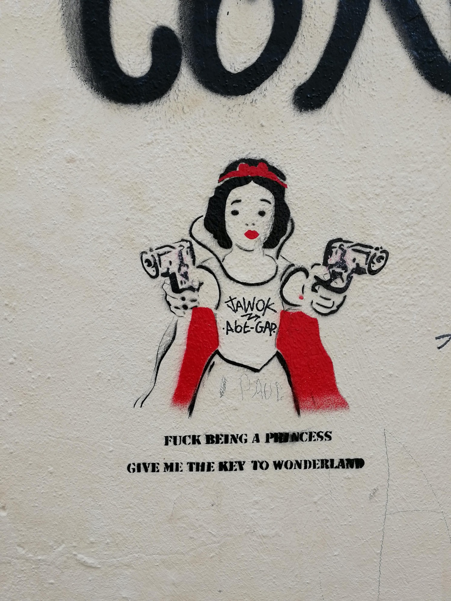 Graffiti 1553 Fuck being a princess, give me the key to wonderland captured by Rabot in Lyon France