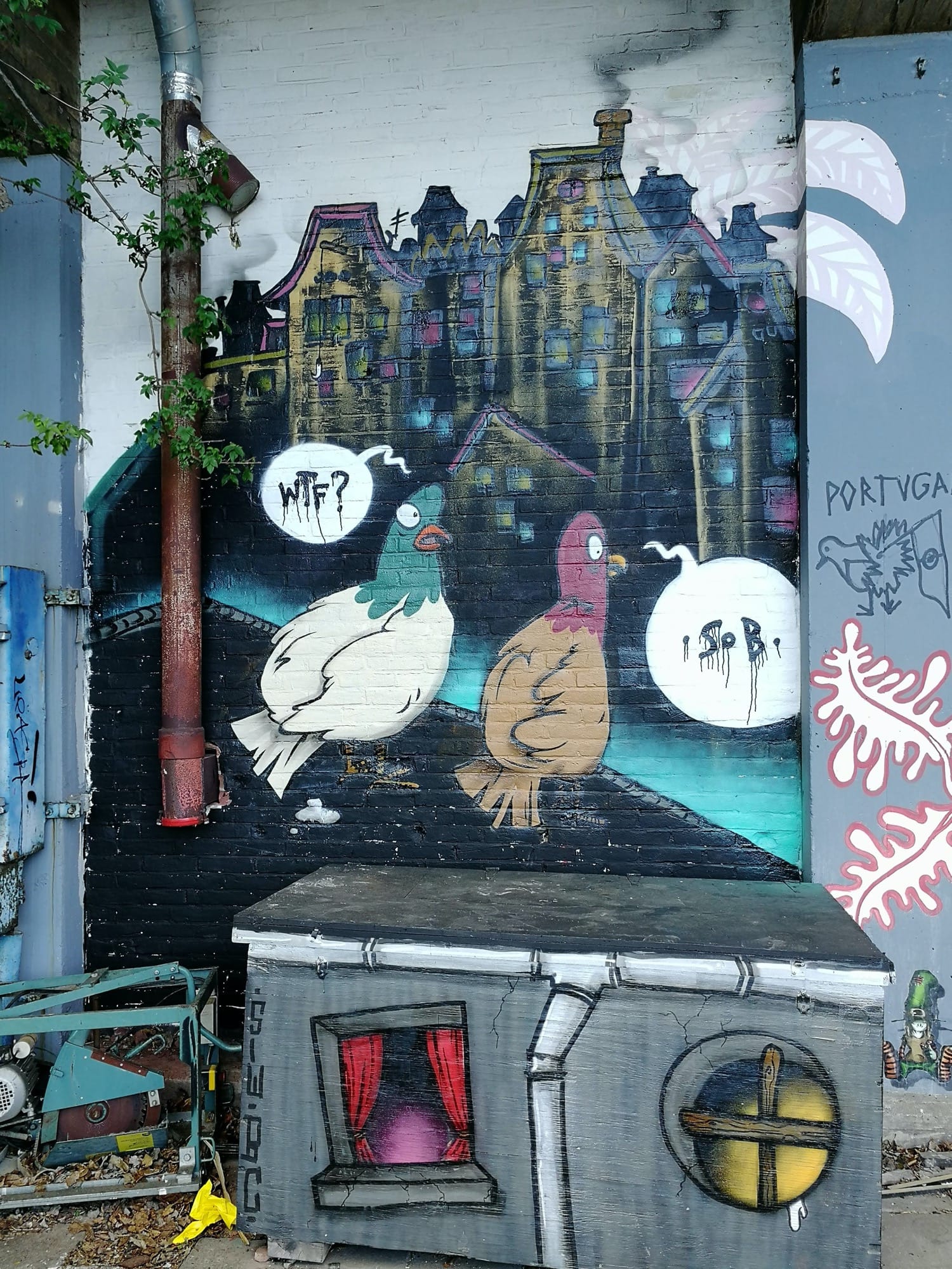 Graffiti 1691 WTF Sob capturé par Rabot à Amsterdam Netherlands