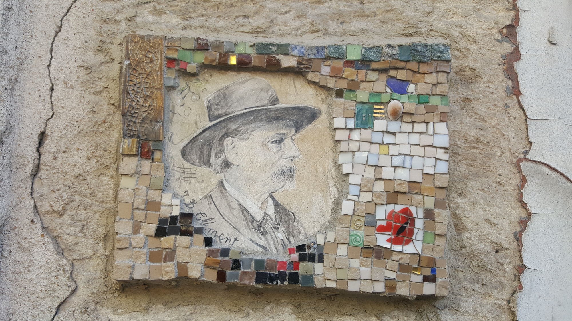 Mosaic 1933 Morèje : Jean Baptiste Clément by the artist Morèje captured by Castriaypidi in Paris France