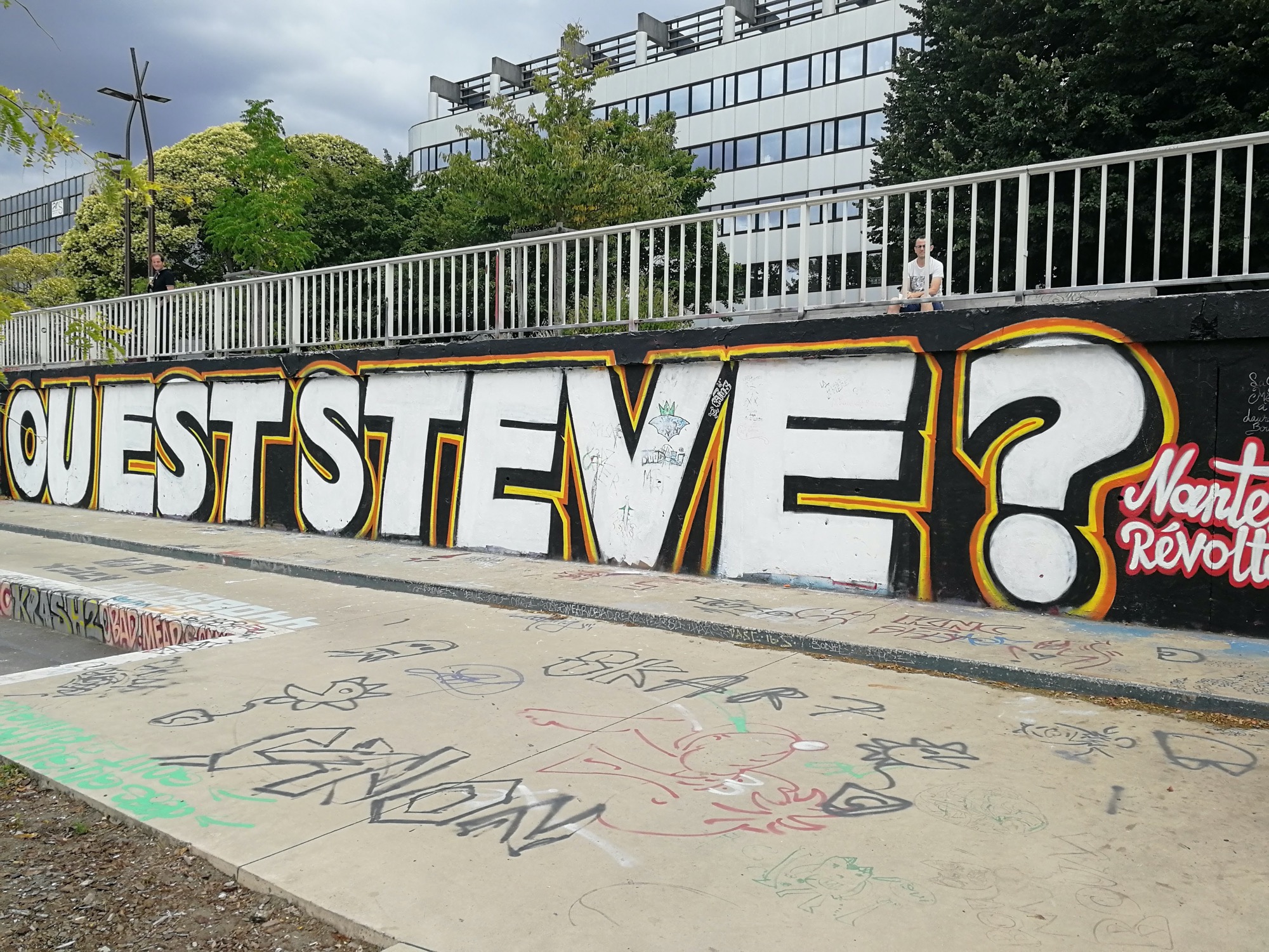 Graffiti 1978 Où est Steeve ? capturé par Rabot à Nantes France