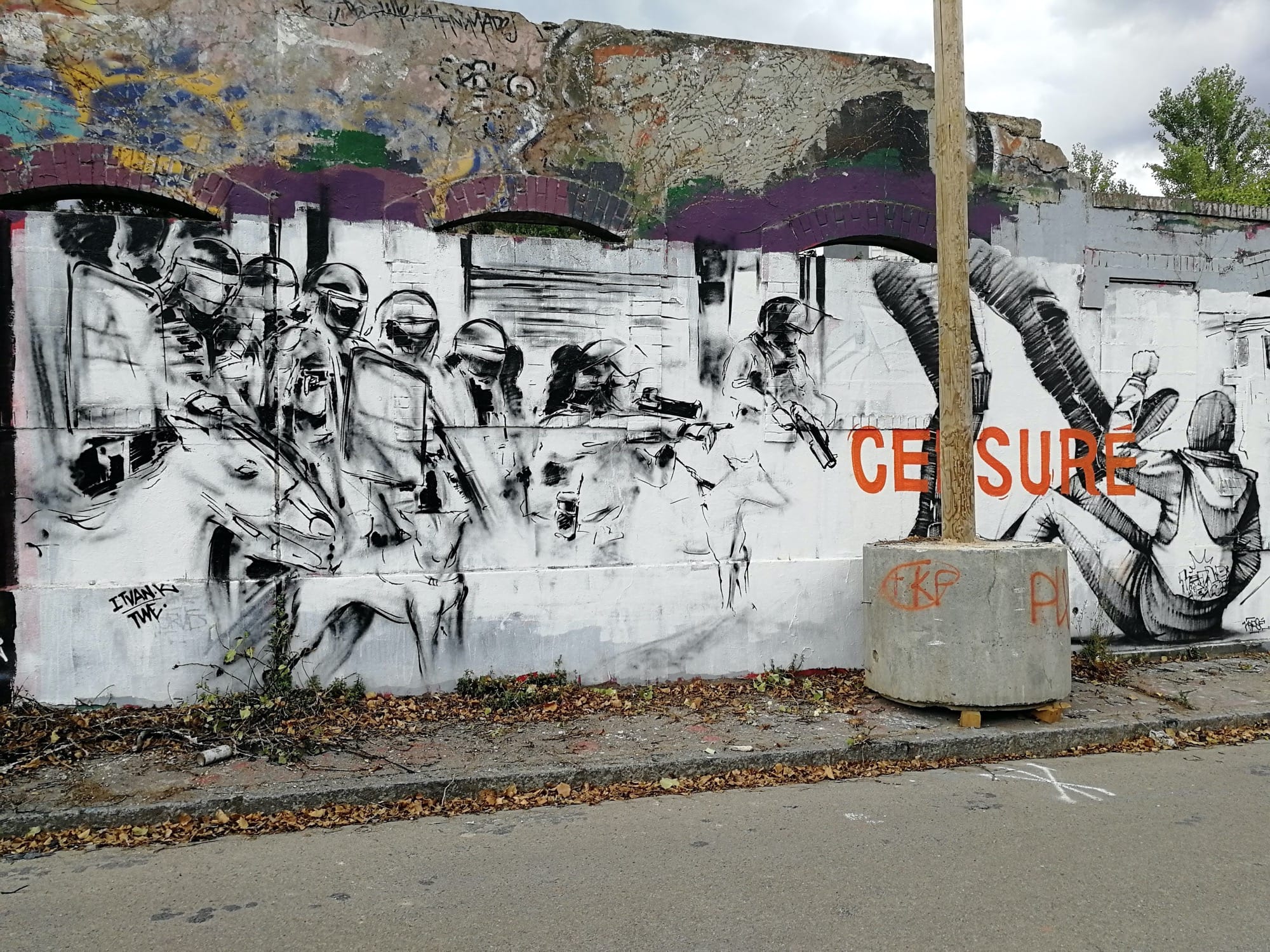 Graffiti 1984  capturé par Rabot à Nantes France