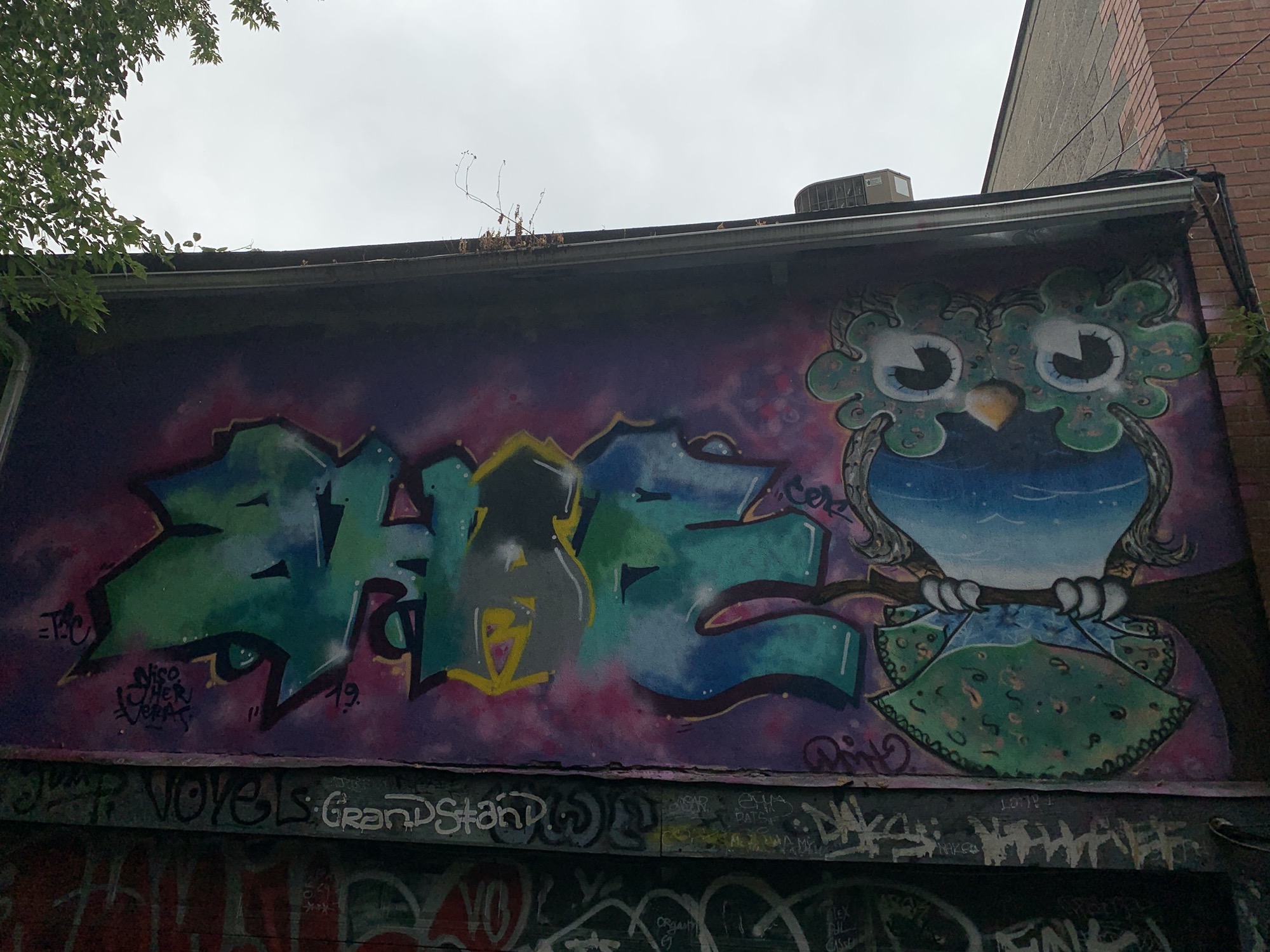 Graffiti 2092  capturé par Rabot à Montréal Canada