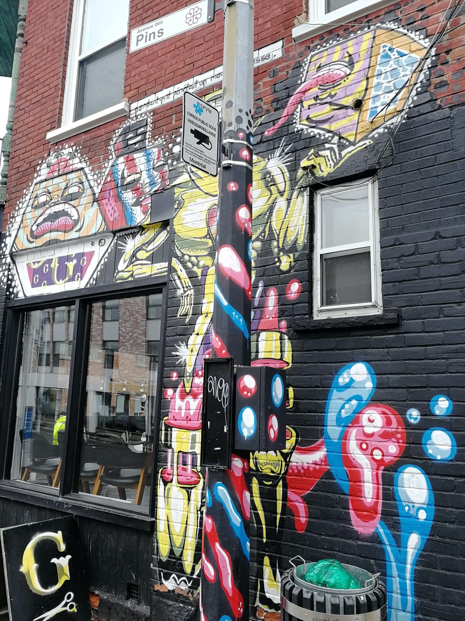 Graffiti 2107  capturé par Rabot à Montréal Canada