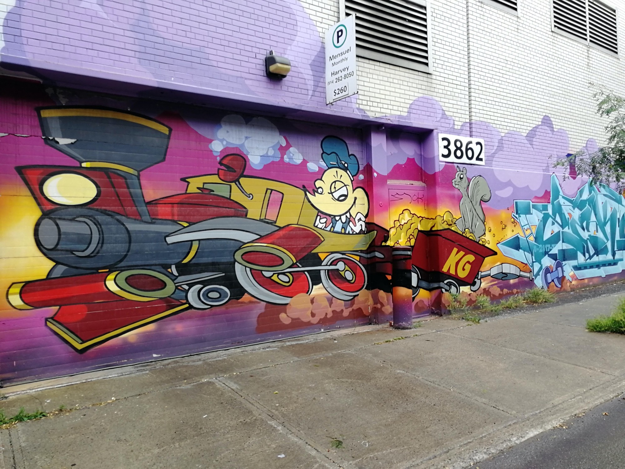 Graffiti 2128  capturé par Rabot à Montréal Canada
