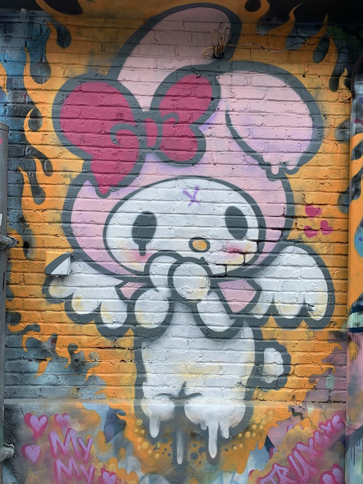 Graffiti 2132  capturé par Rabot à Montréal Canada