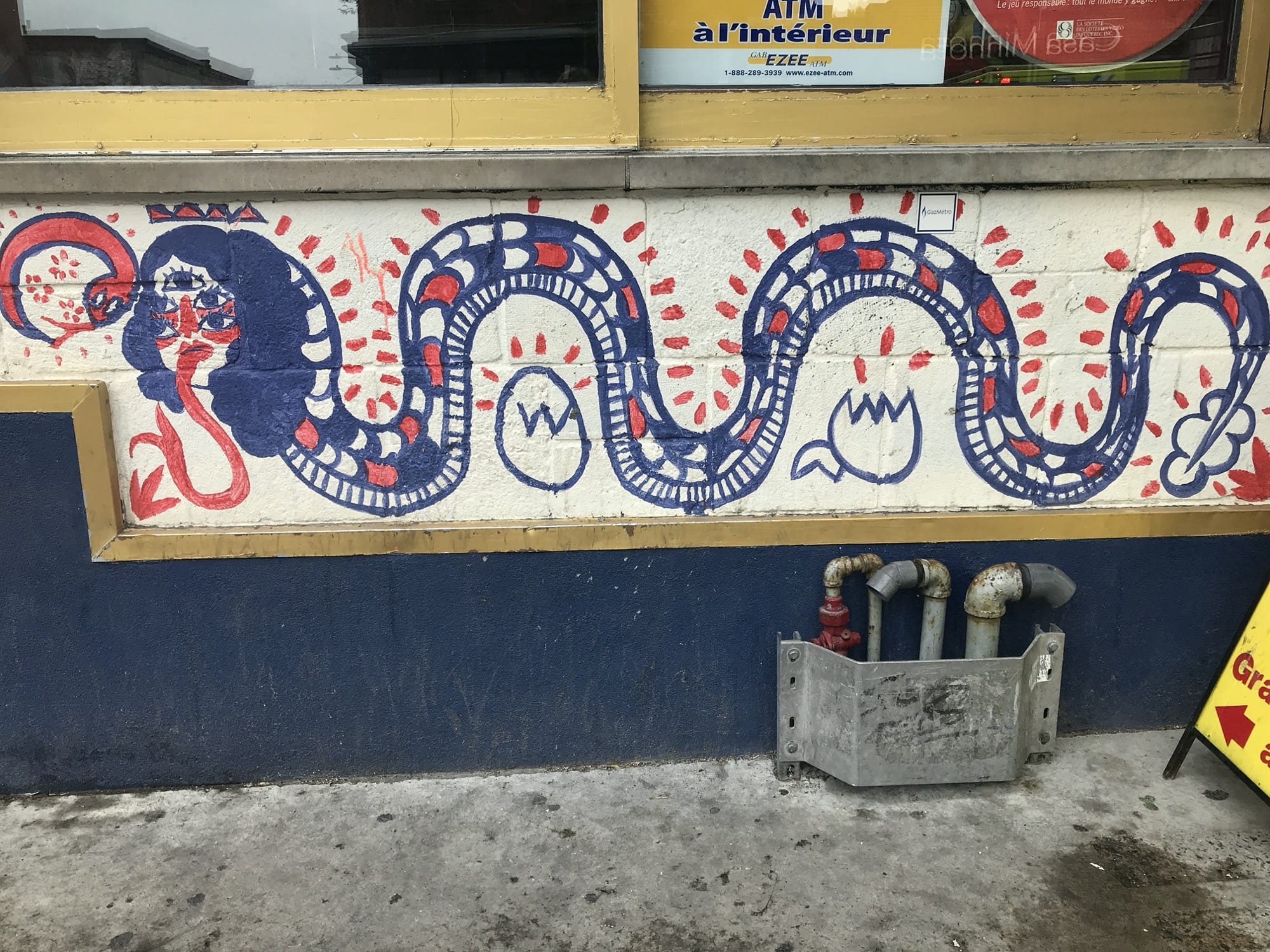 Graffiti 2134  capturé par Rabot à Montréal Canada