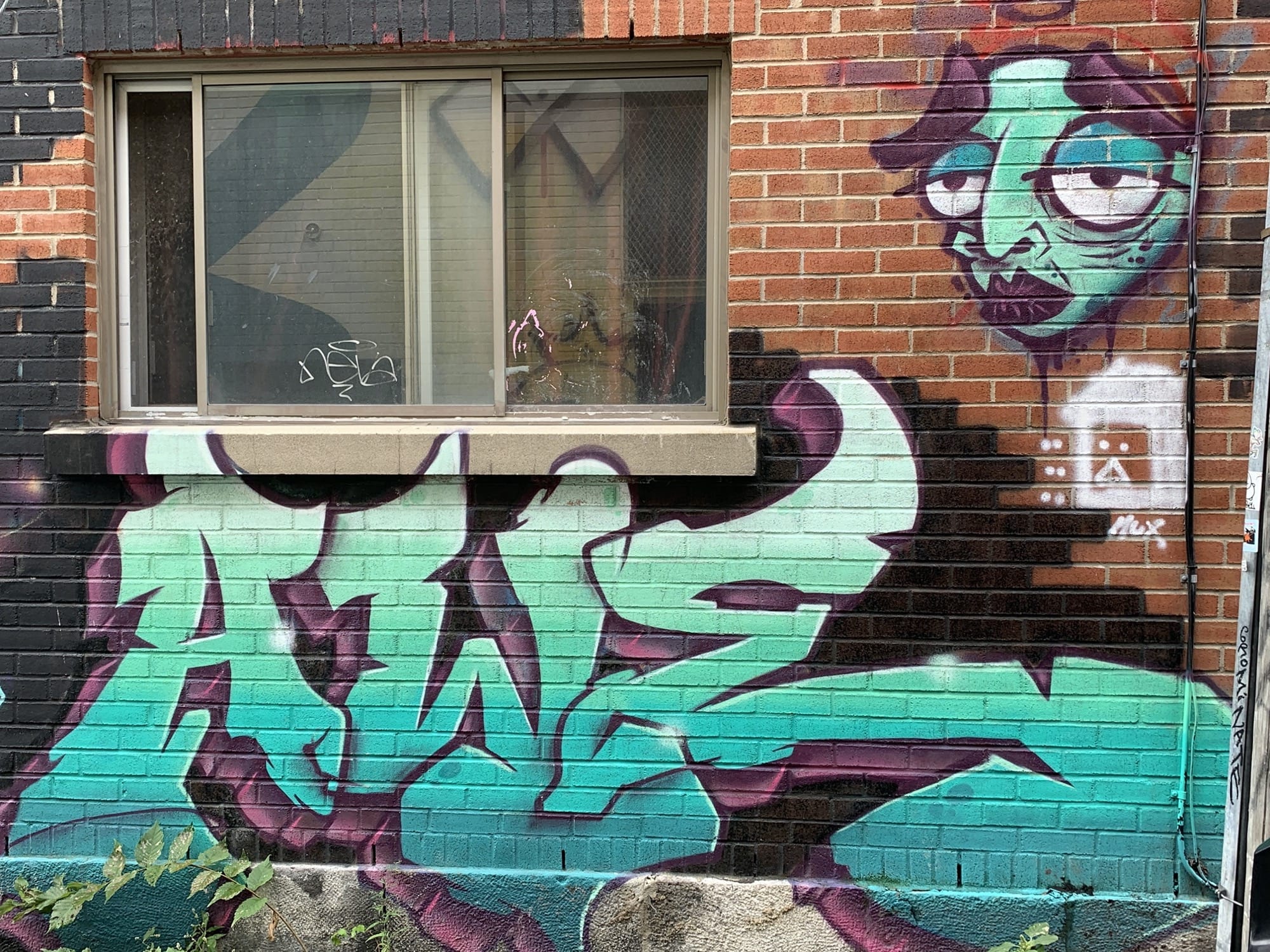 Graffiti 2147  capturé par Rabot à Montréal Canada