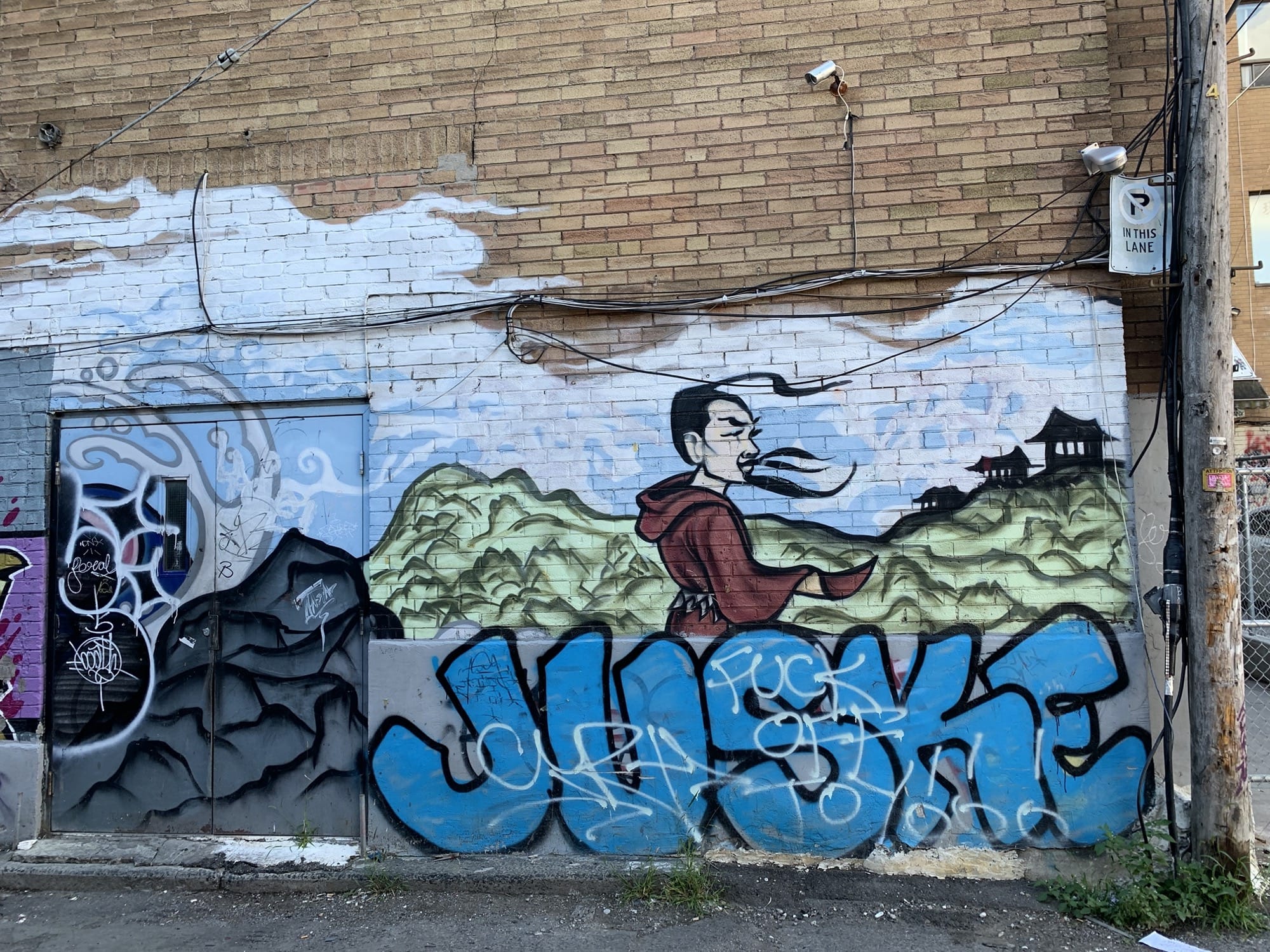 Graffiti 2376  capturé par Rabot à Toronto Canada