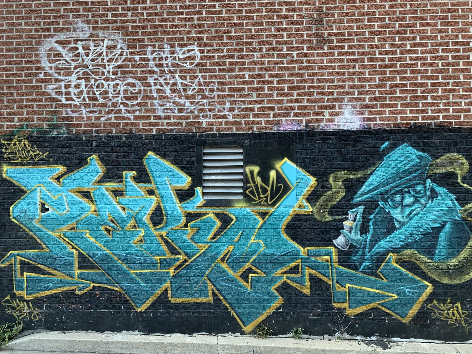 Graffiti 2392  capturé par Rabot à Toronto Canada