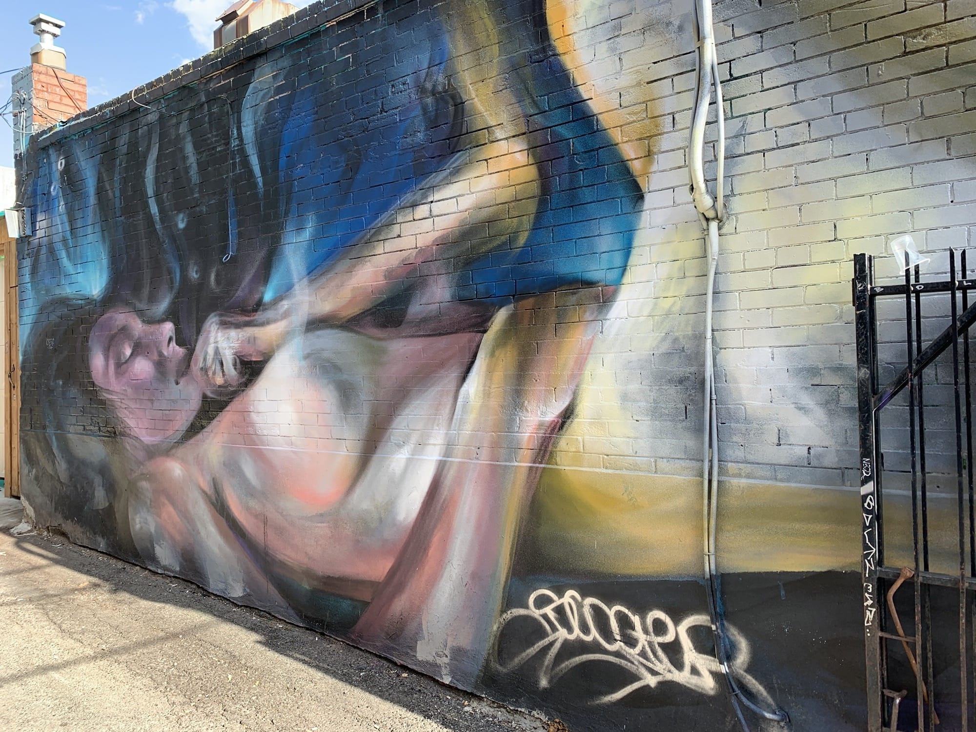 Graffiti 2403  capturé par Rabot à Toronto Canada