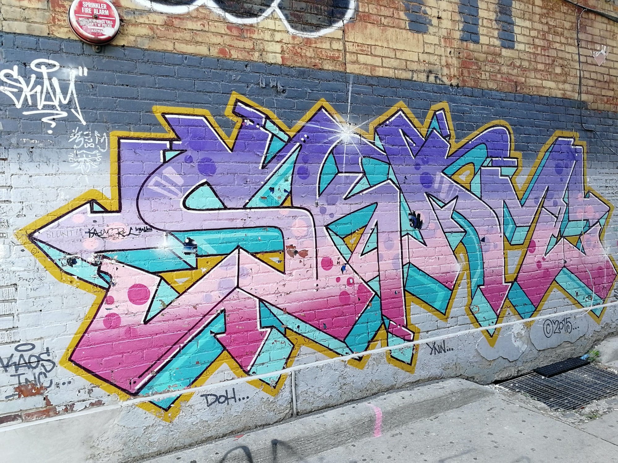 Graffiti 2497  captured by Rabot in Toronto Canada