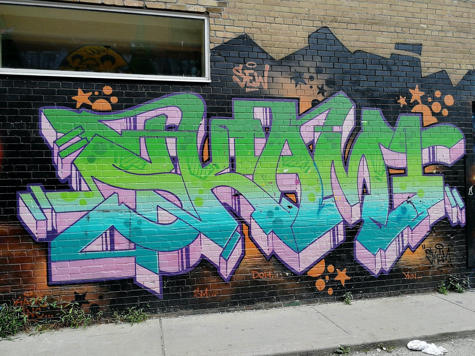 Graffiti 2569  captured by Rabot in Toronto Canada