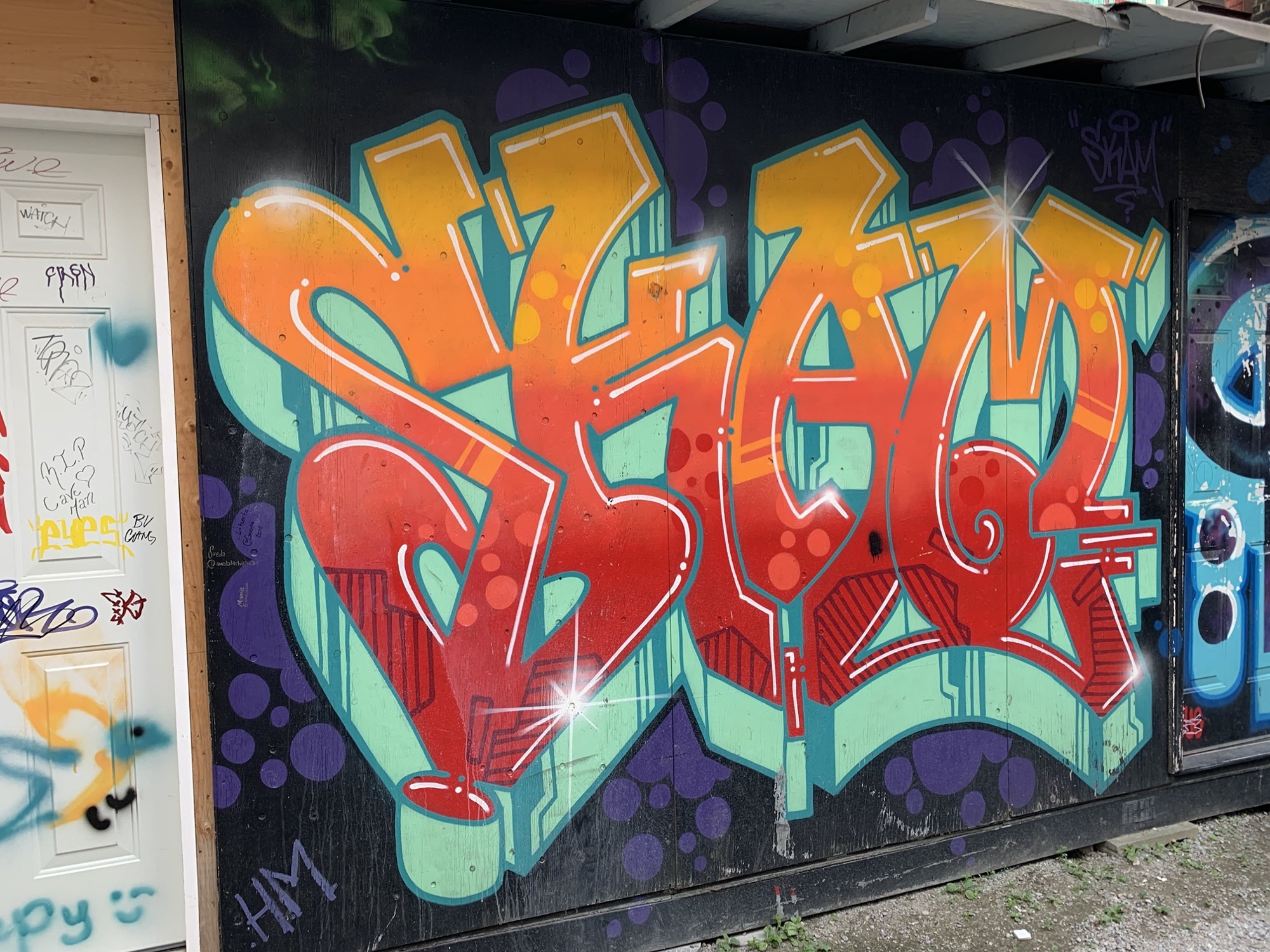 Graffiti 2587  capturé par Rabot à Toronto Canada