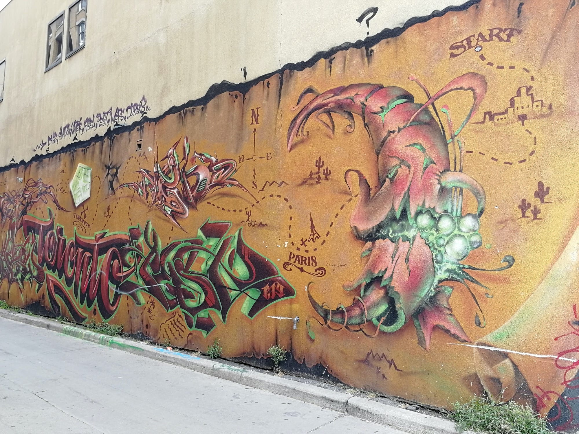 Graffiti 2590  capturé par Rabot à Toronto Canada