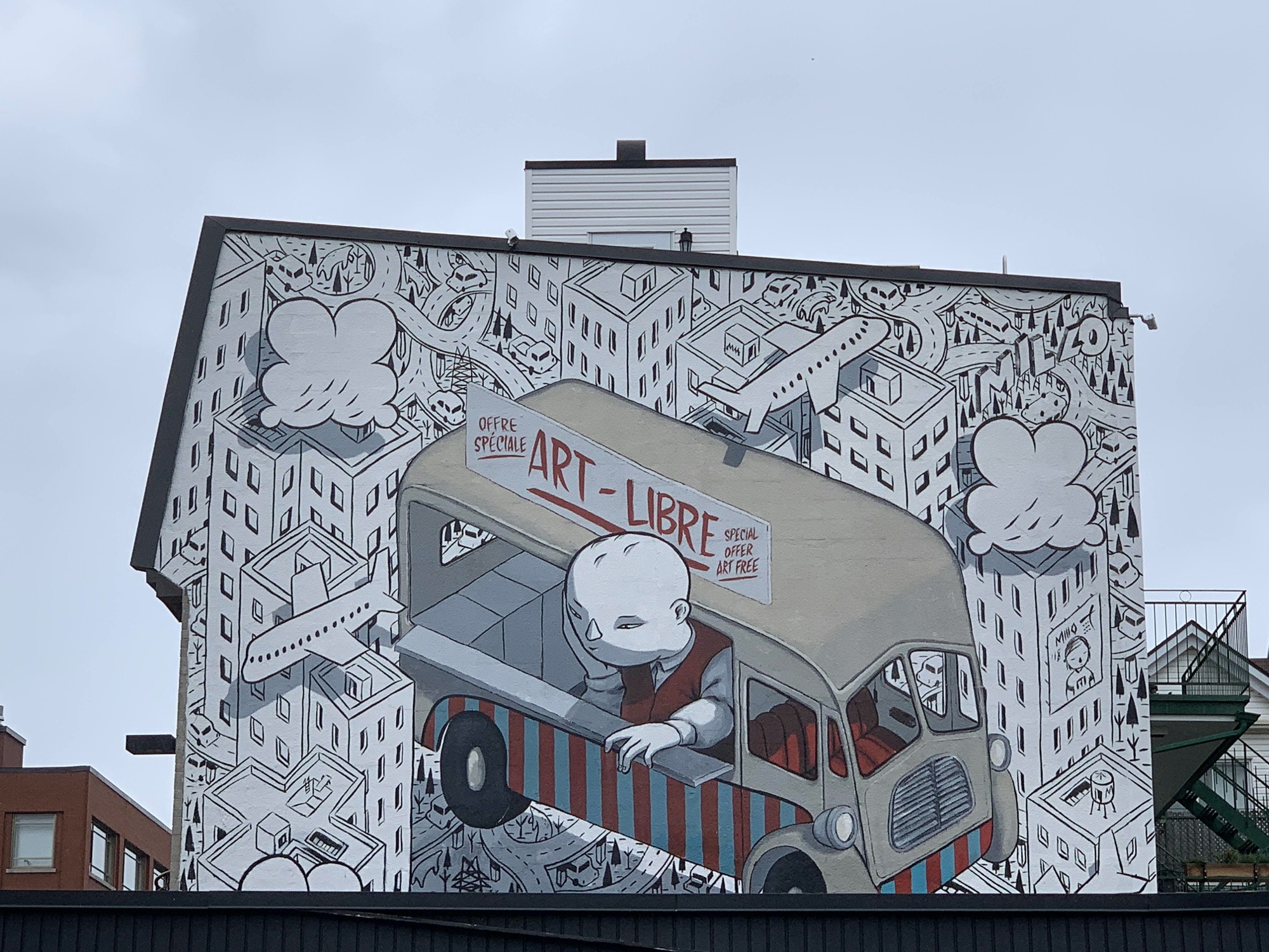 Graffiti 2931  by the artist Millo captured by Rabot in Montréal Canada