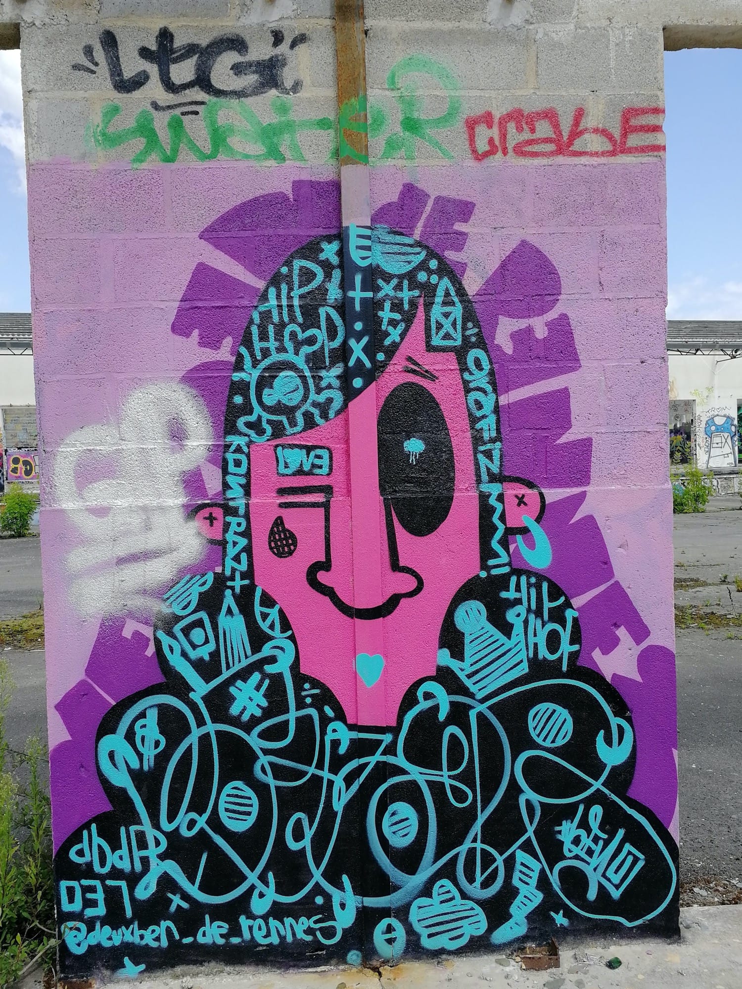Graffiti 3093  by the artist Lélé captured by Rabot in Chantepie France