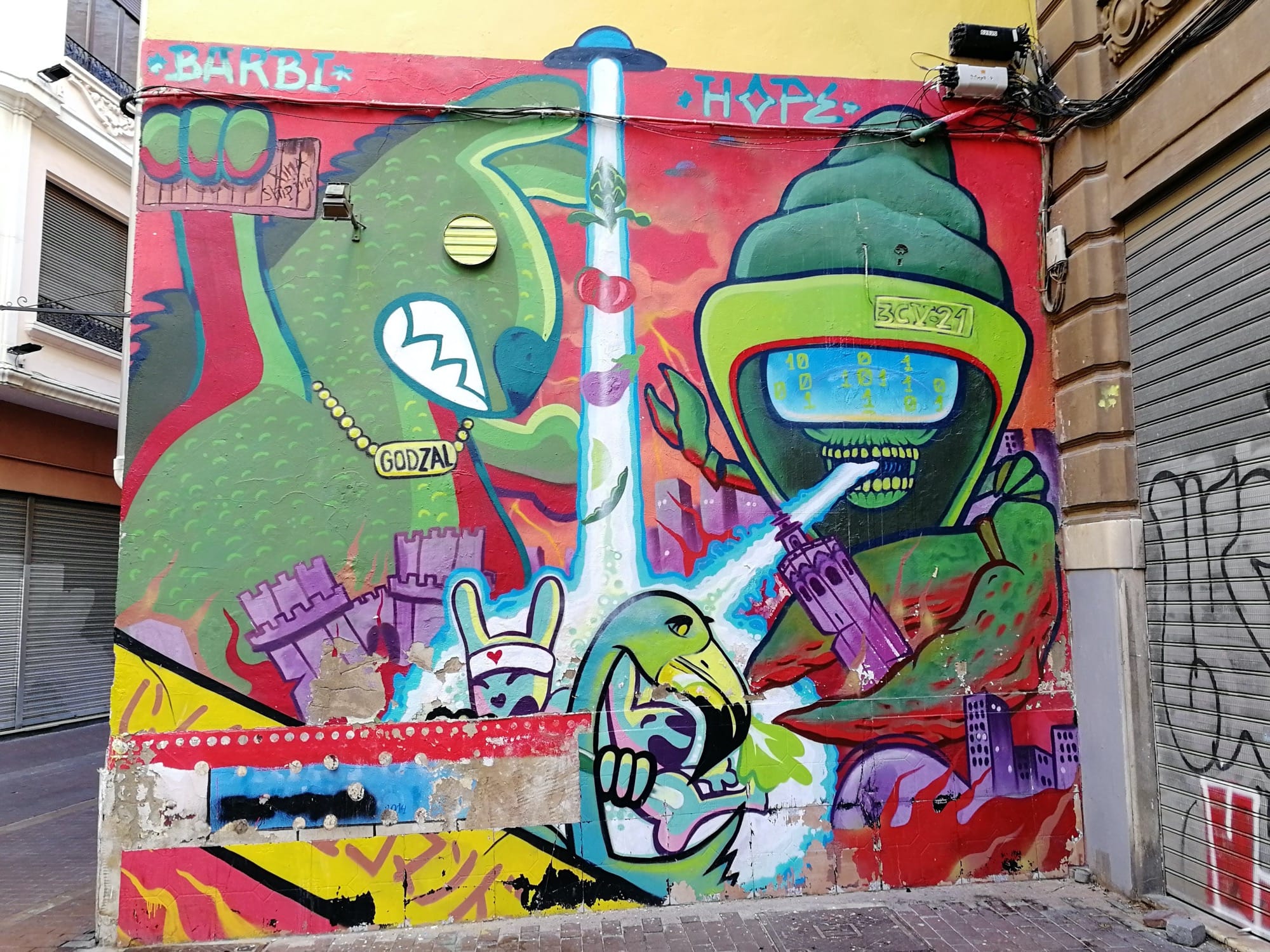 Graffiti 3732  de Barbi capturé par Rabot à València Spain