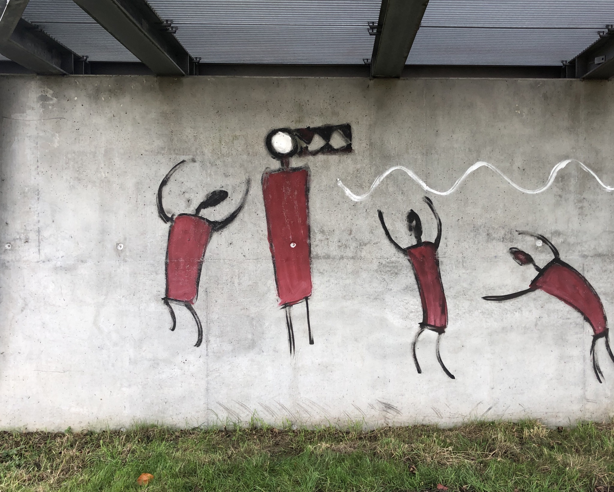 Graffiti 4546 Tribesmen rising in Kiel Germany