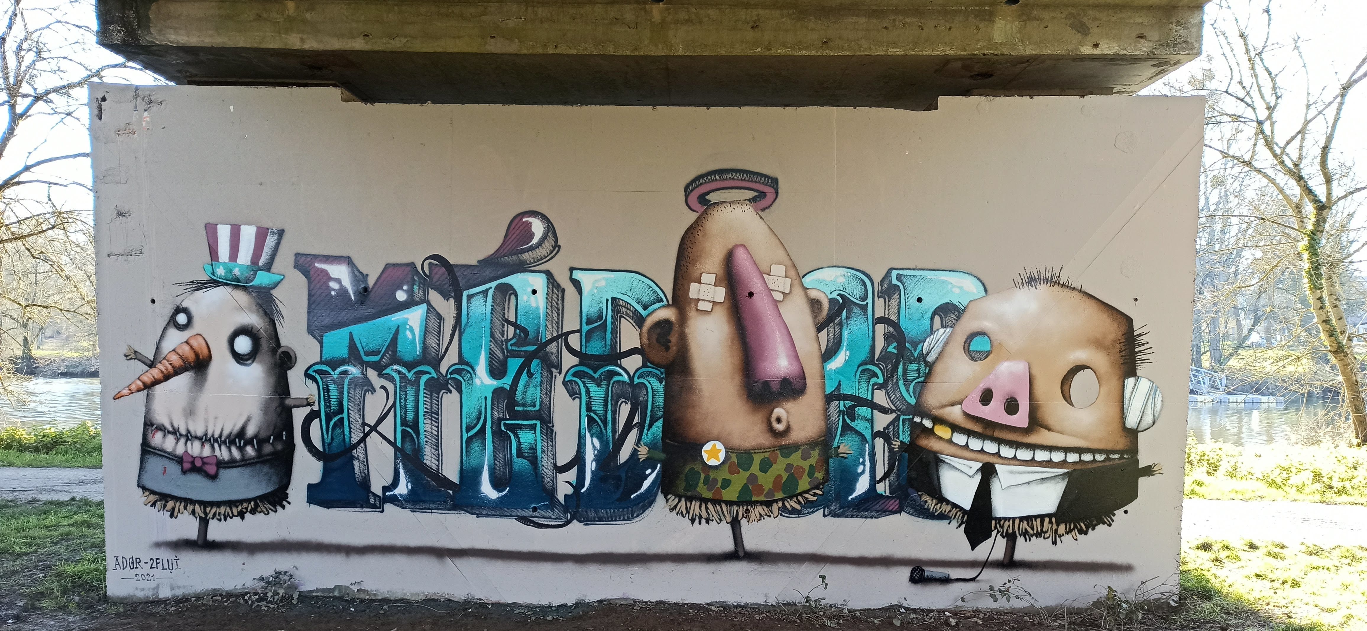 Graffiti 4699  by the artist Ador captured by Rabot in Rezé France