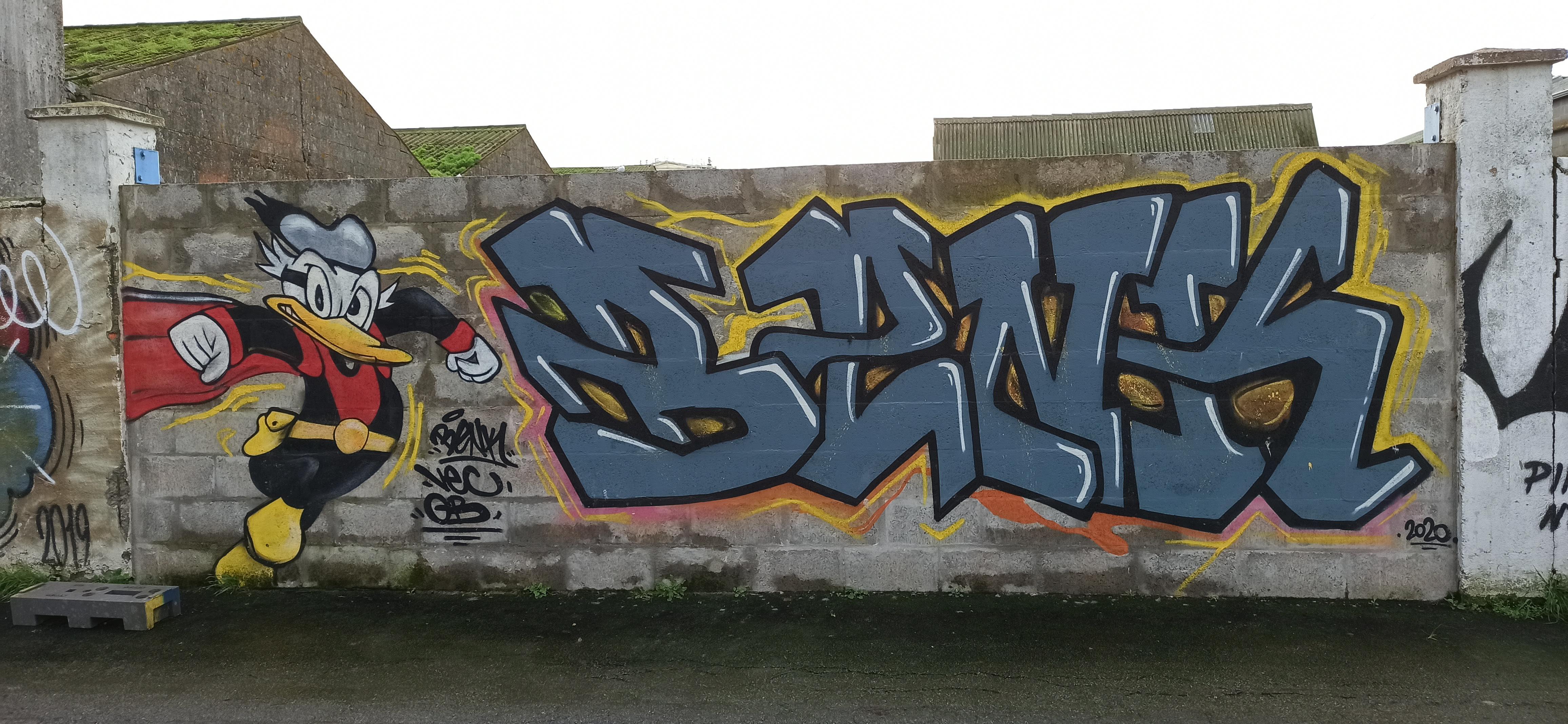 Graffiti 4836 Super donald capturé par Rabot à Lorient France