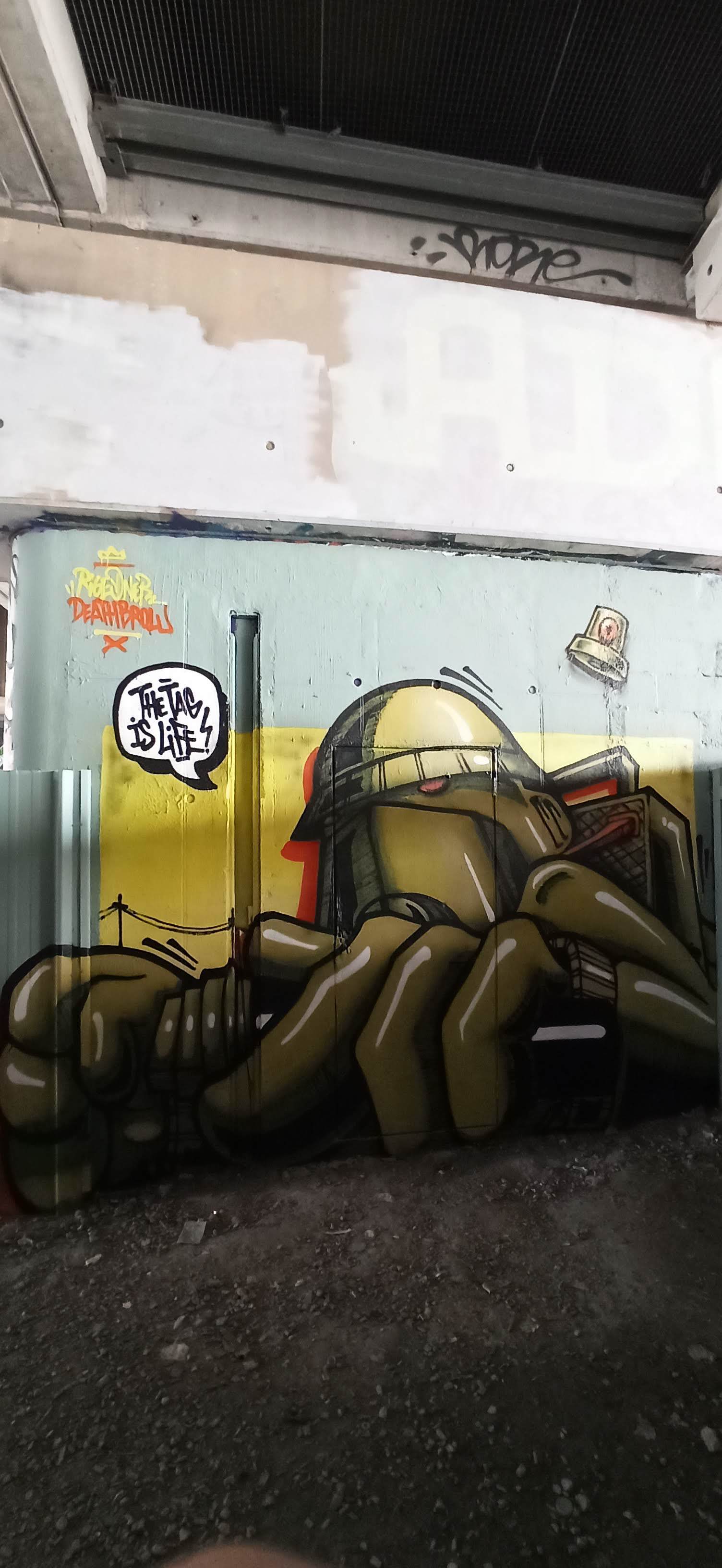Graffiti 5497 The tag is life captured by Rabot in Paris France