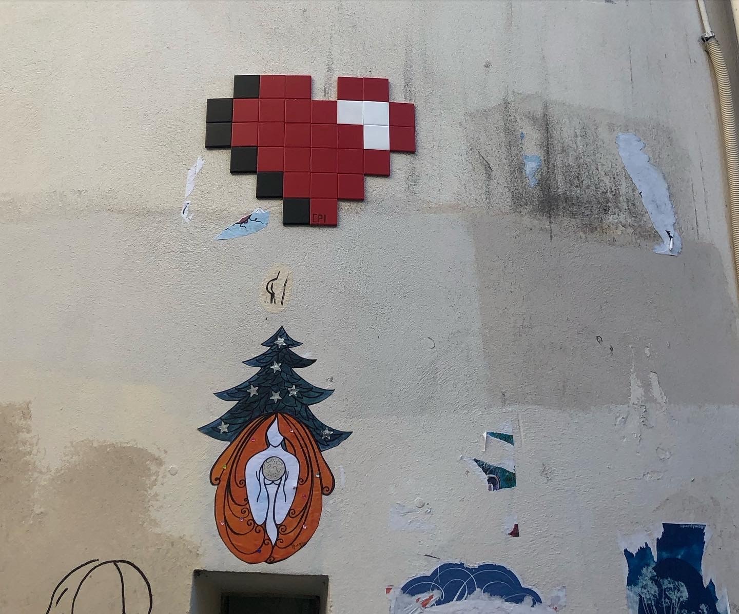 Mosaic 5535 Cœur pixel de l'artiste Coeur pixel à Paris France