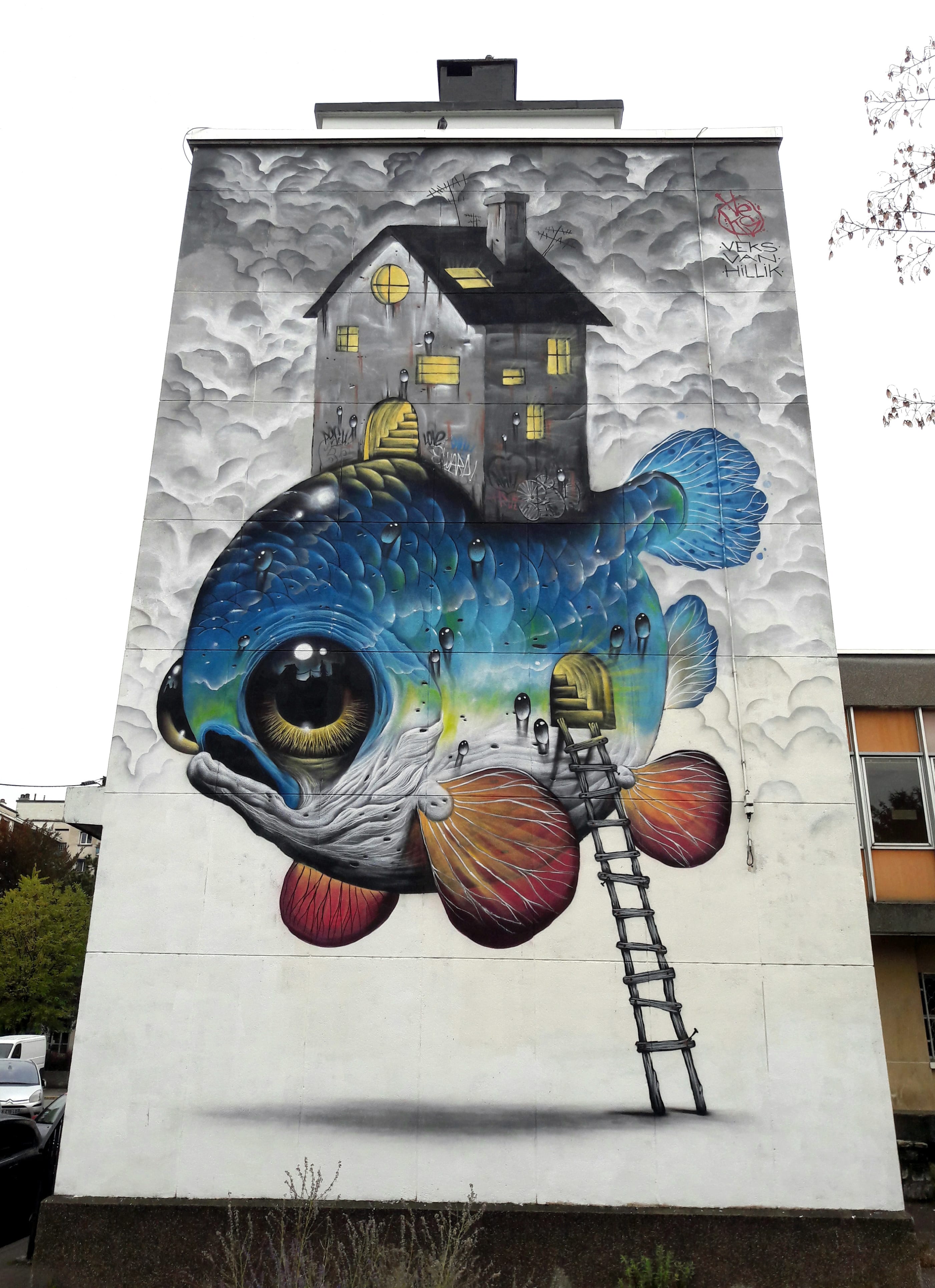 Graffiti 6297  by the artist Veks Van Hillik captured by Mephisroth in Fontaine France