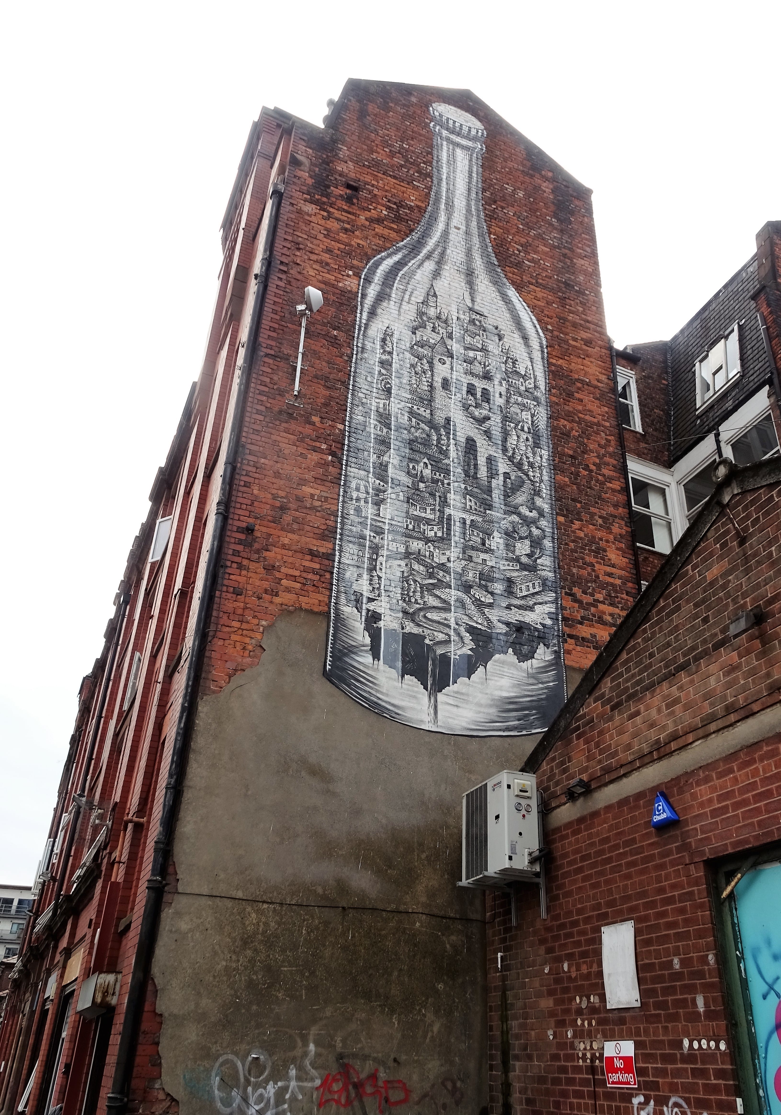 Graffiti 6460  by the artist PHLEGM captured by Mephisroth in manchester United Kingdom