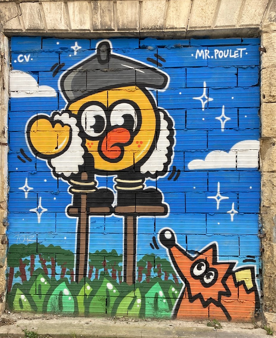 Graffiti 6899  de Monsieur Poulet capturé par Mephisroth à Bordeaux France