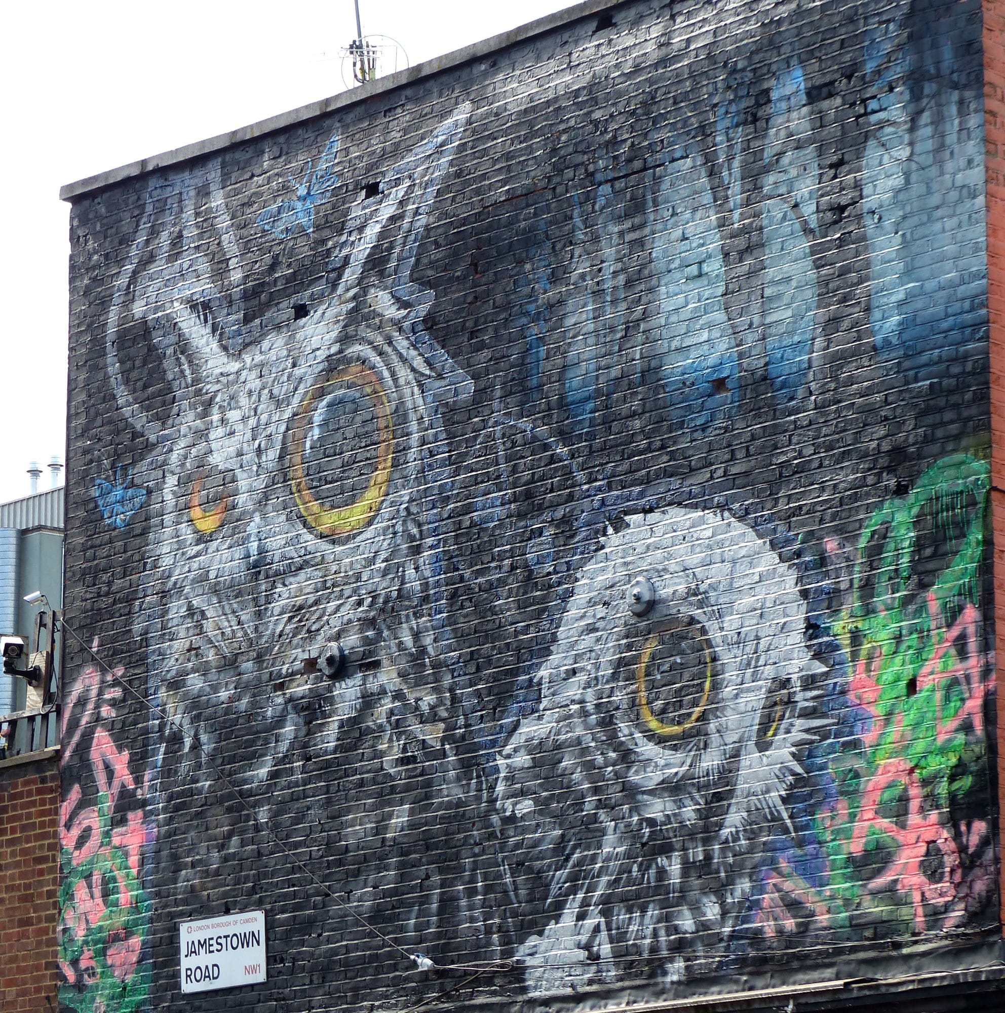 Graffiti 104 Camden owls à London United Kingdom